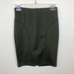 Imagenation Olive Green Straight Pencil Skirt - Size Small